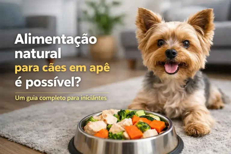Cachorro feliz ao lado de tigela de comida natural colorida