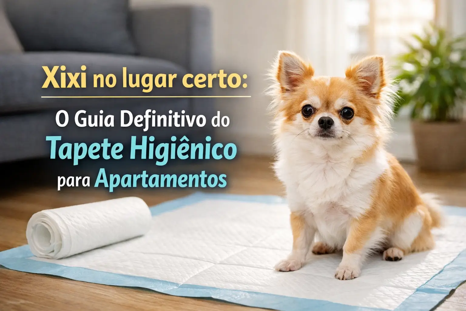 Chihuahua no tapete higiênico para apartamentos em 2026