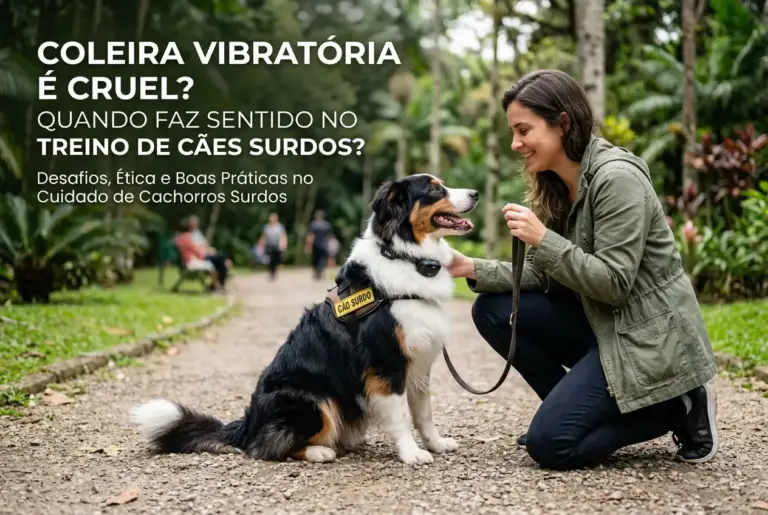 Mulher e cão surdo em parque, ênfase na educação financeira